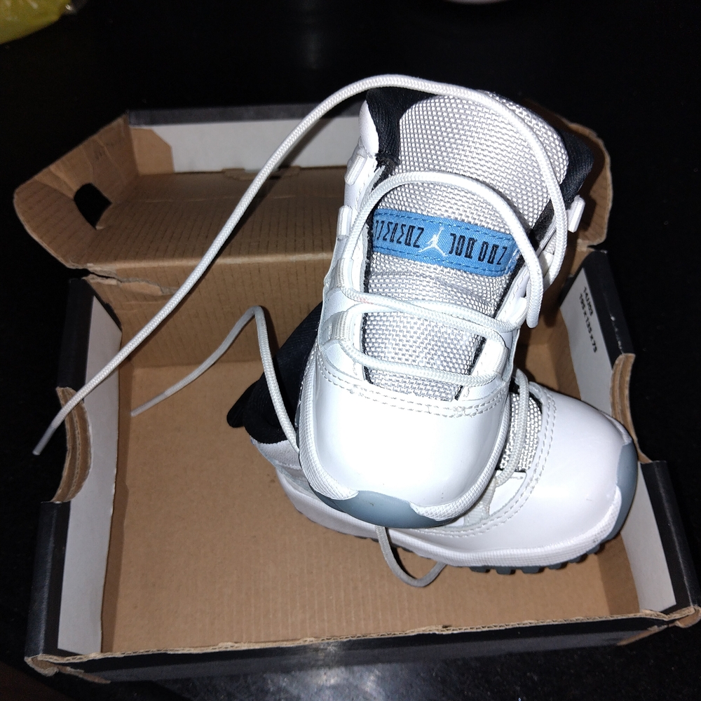Jordan Kids White and Gray Sneakers